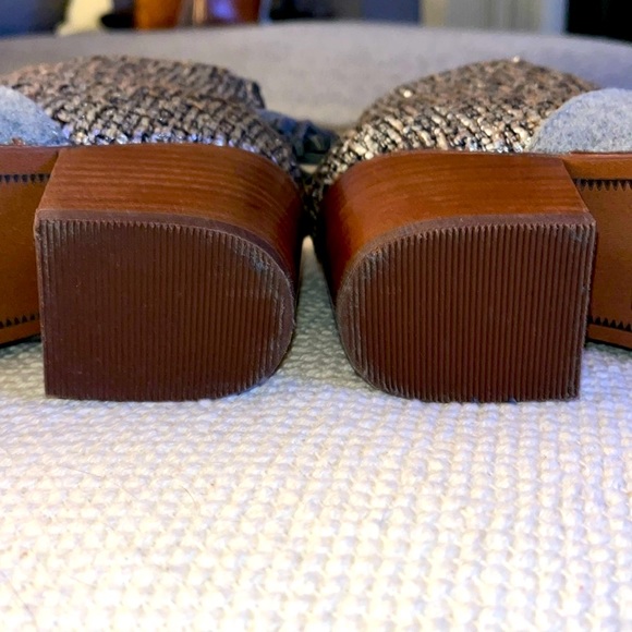 TOMS Women's Leila Bootie Grey Felt Shine Boucle Boot 7 Wide - Picture 10 of 11